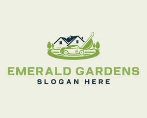 Lawn House Gardening  logo design