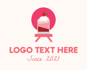 Healthy Food - Pink Berry Parfait logo design