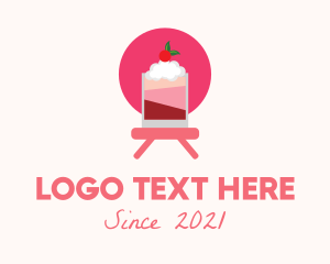 Healthy Drink - Pink Berry Parfait logo design