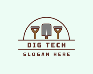 Dig - Landscaping Mining Shovel logo design