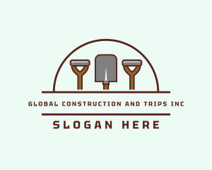 Landscaping Mining Shovel logo design