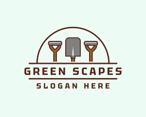 Landscape - Landscaping Mining Shovel logo design