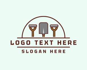 Landscaping Mining Shovel Logo