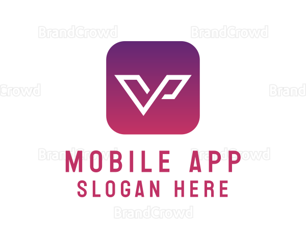 Letter V App Logo