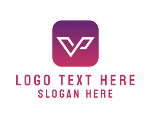 Letter V App logo design