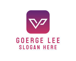 App - Letter V App logo design