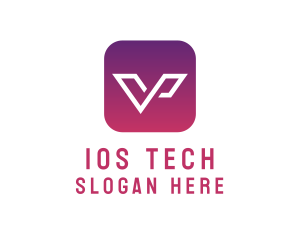 Ios - Letter V App logo design