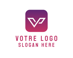 Letter V App logo design