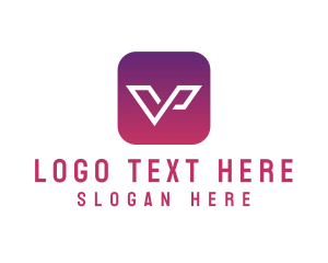 Letter V App logo design