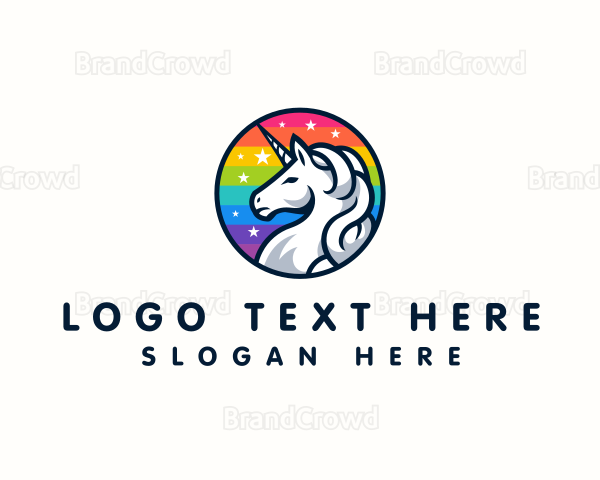 Mythical Creature Unicorn Logo