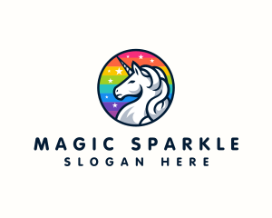  Mythical Creature Unicorn logo design