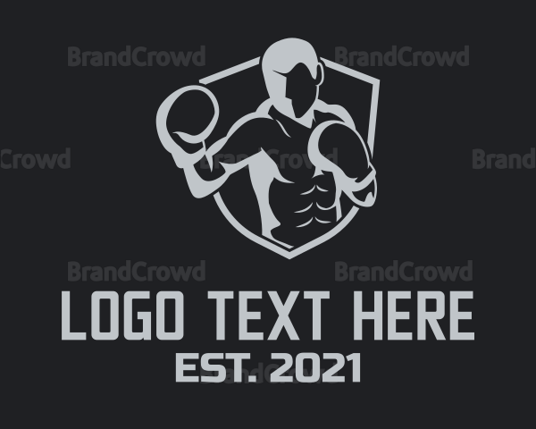 Boxing Gym Trainer Logo