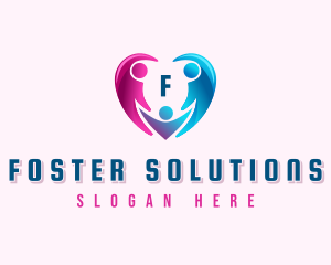 Family Heart Embrace logo design