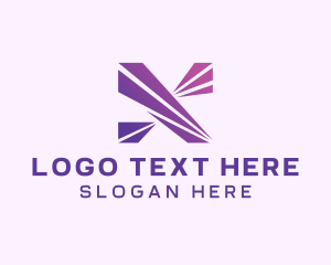 Program - Modern Purple Letter X logo design