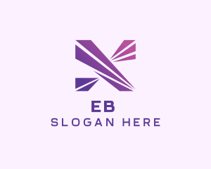 Modern Purple Letter X Logo