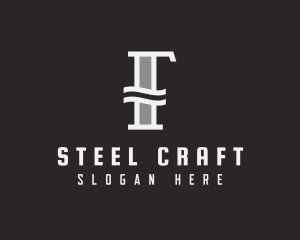 Steel - Industrial Steel Construction logo design