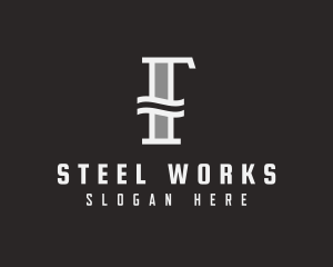 Steel - Industrial Steel Construction logo design