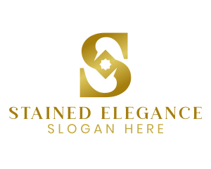 Gradient Gold S logo design