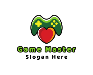 Nintendo - Heart Gaming Controller logo design
