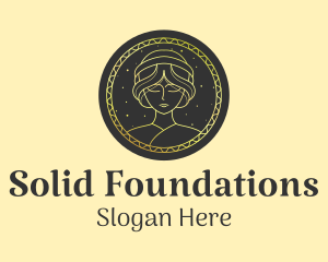 Golden Astral Woman Logo