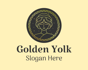 Golden Astral Woman logo design