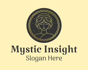 Golden Astral Woman logo design