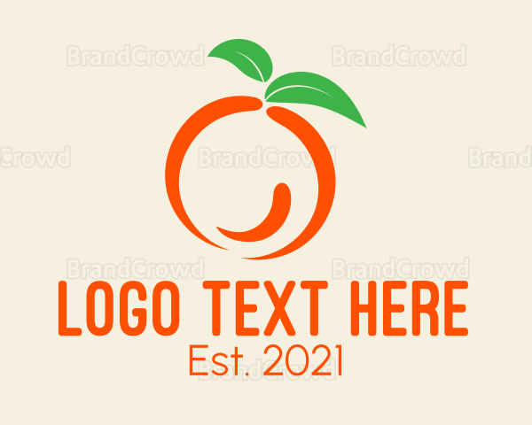 Healthy Orange Fruit Logo