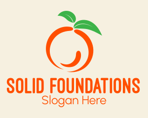 Healthy Orange Fruit  Logo