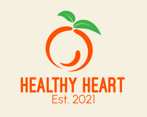 Healthy Orange Fruit  logo design