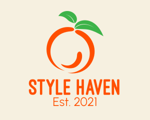 Supermarket - Healthy Orange Fruit logo design