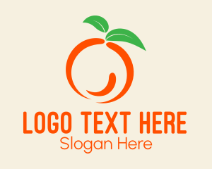 Healthy Orange Fruit  Logo
