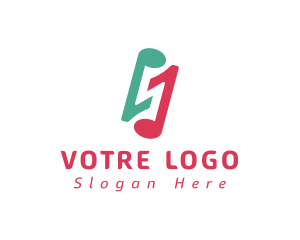 Letter S - Music Letter S logo design