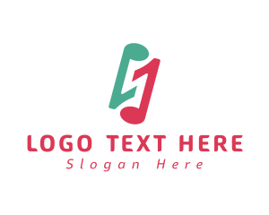 Negative Space - Music Letter S logo design