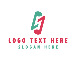 Music Letter S logo design