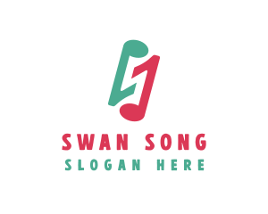 Music Letter S logo design