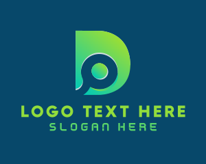 Application - Gradient Tech Letter D logo design