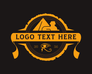 Moai - Egyptian Pyramid Landmark logo design