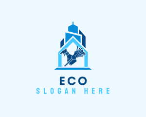 Sanitary - Home Property Cleaning Service logo design