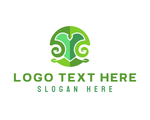 Nature - Green Natural Letter Y logo design