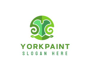 Green Natural Letter Y logo design