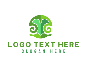 Green Natural Letter Y Logo