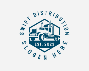 Distribution - Cargo Forwarding Truck logo design