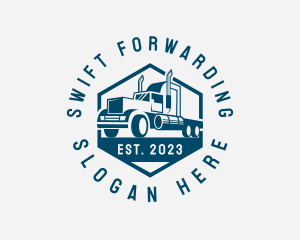 Cargo Forwarding Truck logo design