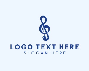 Compose - G Clef Snake logo design