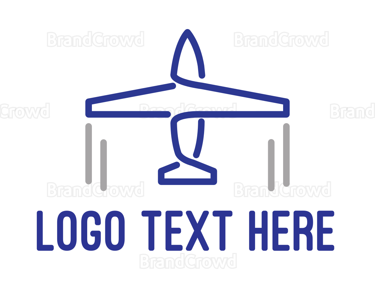 Blue Airplane Lines Logo | BrandCrowd Logo Maker