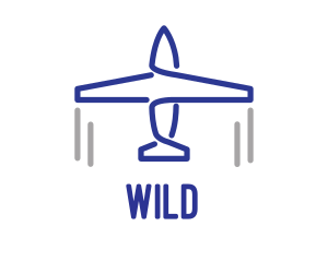 Blue - Blue Airplane Lines logo design