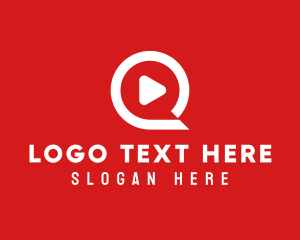 Play - Media Player Letter Q logo design