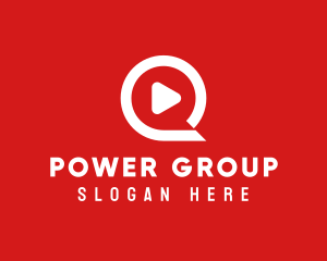 Streaming - Media Player Letter Q logo design