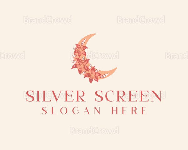 Elegant Floral Moon Logo