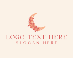 Wellness - Elegant Floral Moon logo design